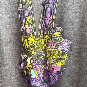 Boho hippie peace love tee